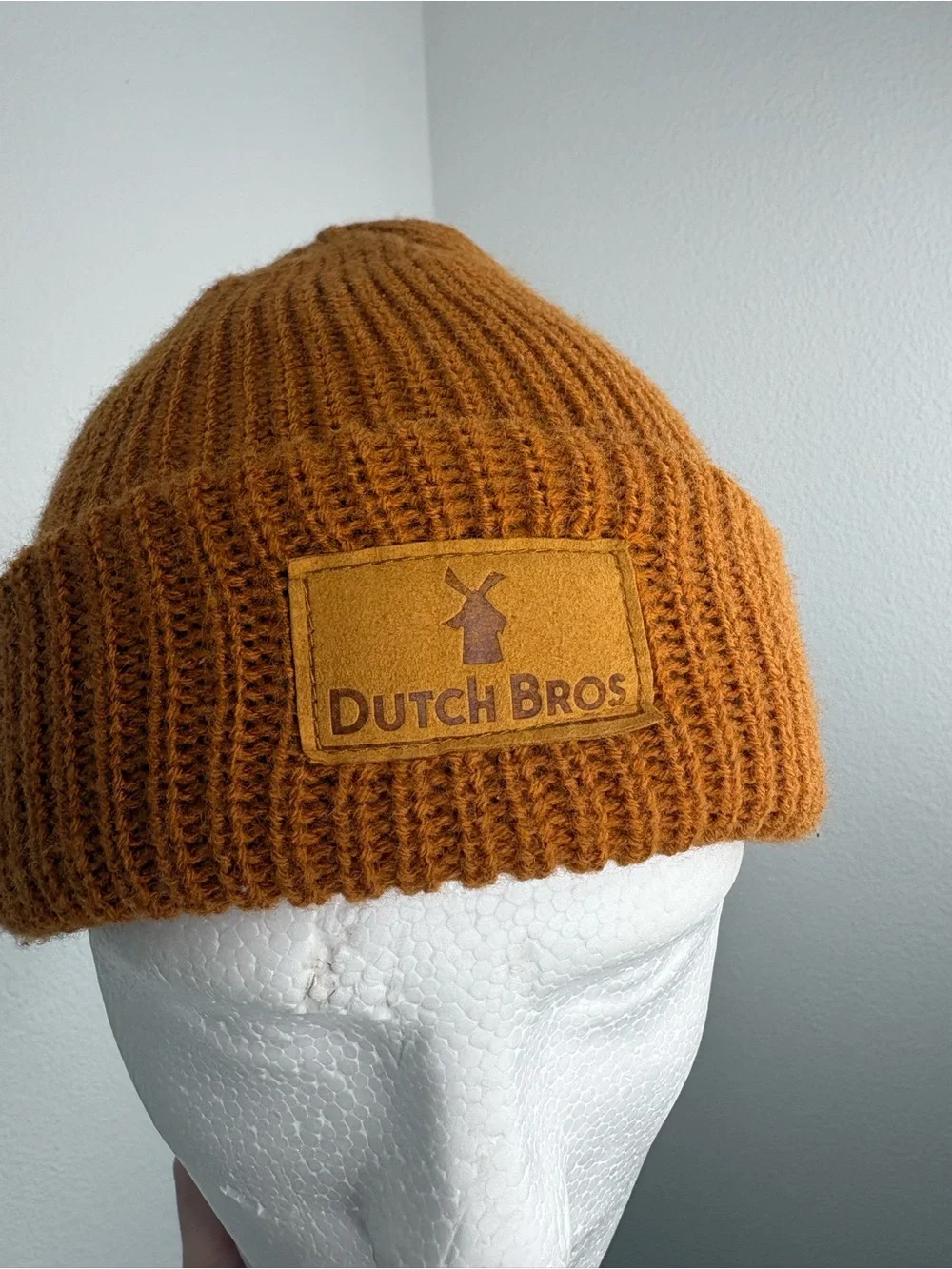 Dutch Bros Knit Beanie - Mustard Orange